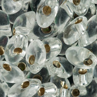 Miyuki Long Magatamas 4x7mm 0001 Crystal Transparent Silver Lined