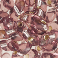 Miyuki Long Magatamas 4x7mm 0012 Smokey Amethyst Transparent Silver Lined