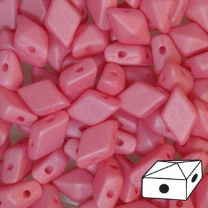 Czech DiamonDuos 5x8mm Matte Pink Qty:5g