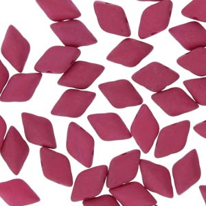 Czech GemDuos 8x5mm Matte Velvet Purple Wine Qty: 10 grams