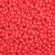 Czech Seedbeads 8/0 Medium Red Opaque