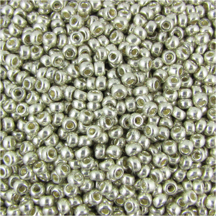 Czech Seedbeads 8/0 Silver Metallic Qty:23g
