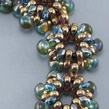 Load image into Gallery viewer, Czech Mini Mushroom Beads 5x6mm Olive Brown Rainbow Qty:25
