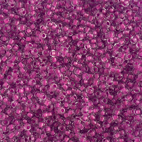 Czech Seedbeads 11/0 Crystal Neon Purple Color Lined