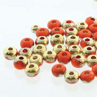Czech Seedbeads 6/0 Orange Etched Amber Qty:20g