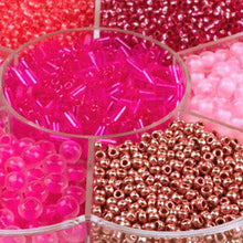 Load image into Gallery viewer, Preciosa Flower Box Czech Seed Bead &amp; Bugle Mix Assorted Pinks
