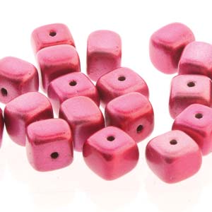 Czech Cubes 5x7mm Metalust Pink Qty:30