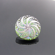 Czech Pinwheel Button Medium Vitrail 18mm Qty:1