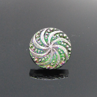 Czech Pinwheel Button Vitrail 18mm Qty:1