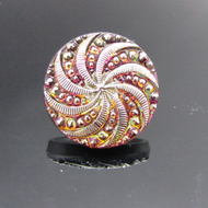 Czech Pinwheel Button Volcano 18mm Qty:1