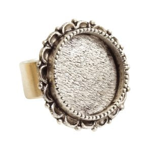 Antique Silver Ornate Ring Kit by Nunn Design Qty:1
