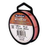 Wildfire Bead Thread .006in Red Qty:50 Yds