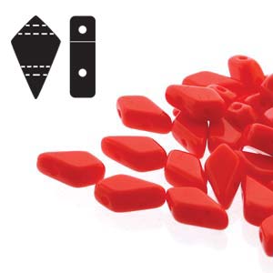 Czech Kite Beads 9x5mm Opaque Red Qty: 10g