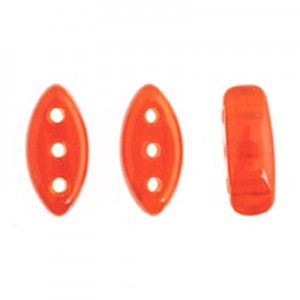 Czech Cali Beads 3x8mm Red Amber Opal Qty:30 beads