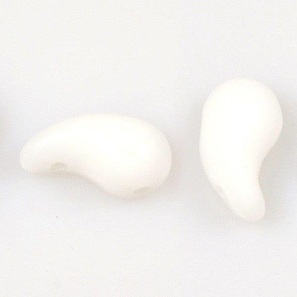 Czech ZoliDuos 8x5mm White Alabaster - RIGHT- Qty:30