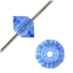 Load image into Gallery viewer, Preciosa 3x5mm Spacer Bicones Sapphire Qty:20
