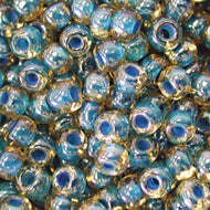 Czech Seedbeads 6/0 Topaz Teal Lined Qty:23g