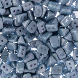 Czech Trio Beads 6x4mm Chalk Lumi Blue Qty: 10g