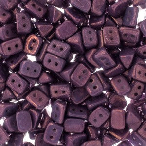 Czech Trio Beads 6x4mm Chalk Lumi Purple Qty: 10g