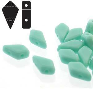 Czech Kite Beads 9x5mm Turquoise Green Qty: 10g