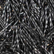 Czech Bugles 30mm Twisted Black Opaque Qty:40