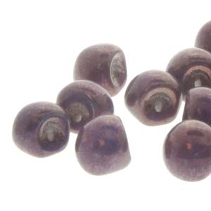 Czech Mini Mushroom Beads 5x6mm Vega on Chalk Qty:25
