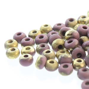 Czech Seedbeads 4/0 Violet Etched Amber Qty:20g